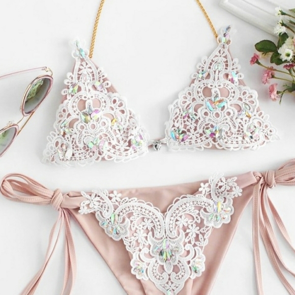 Sexy Strappy rhinestone bikini - Picture 5 of 8